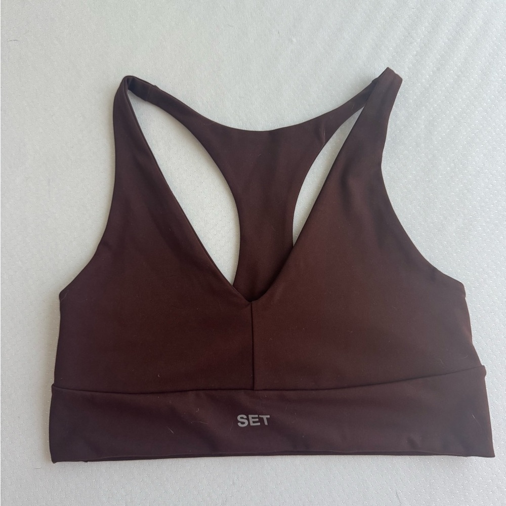 SET Active Luxform Maroon Sports Bra Minimalist Design Medium Support
